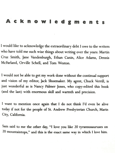 book acknowledgments